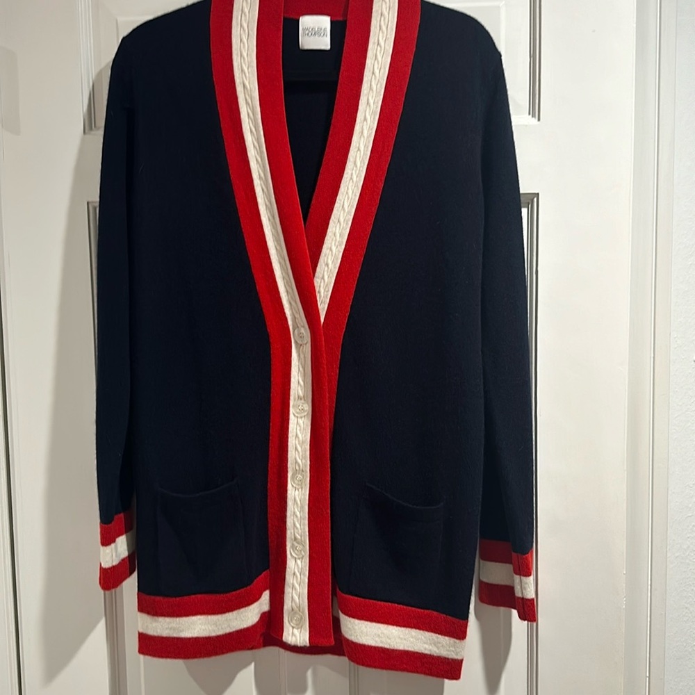 MADELEINE THOMPSON 100% CASHMERE LONG CARDIGAN WOMANS SIZE M